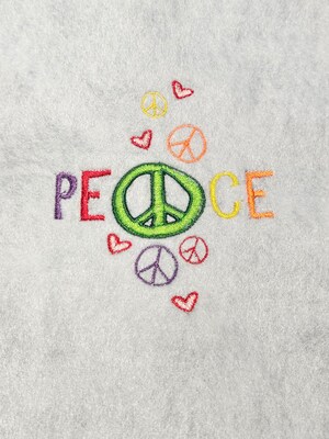 Embroidered Peace Sweatshirt - image4